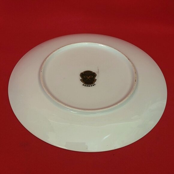 Vintage Imperial Germany Yellow Roses Decorative Plate - Picture 7 of 11